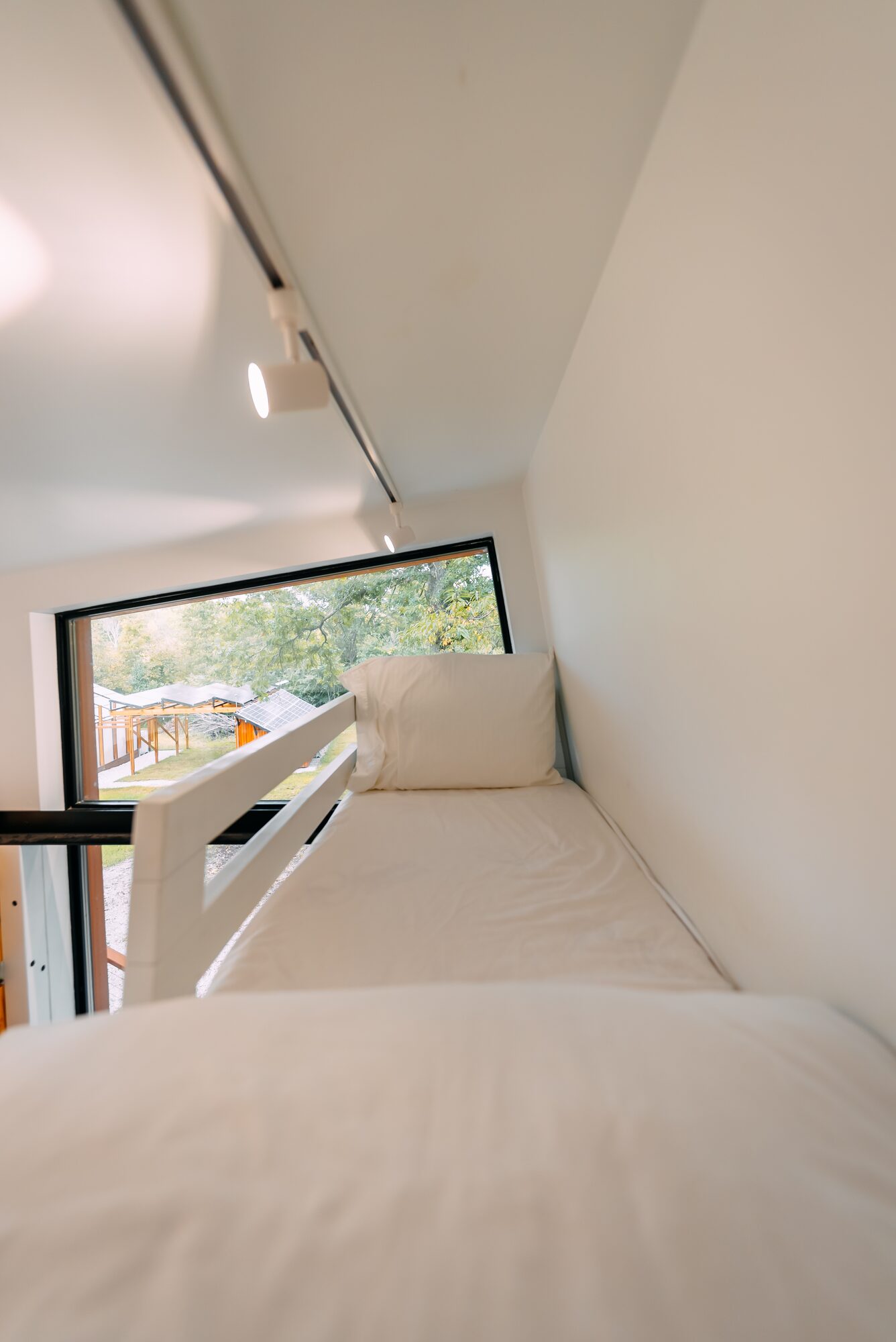 View from the loft bed through the quad windows